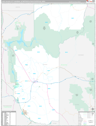 Lake Havasu City-Kingman Metro Area Wall Map Premium Style 2024